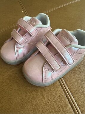 Reebok Pink Toddler Double-Strap Sneakers 4